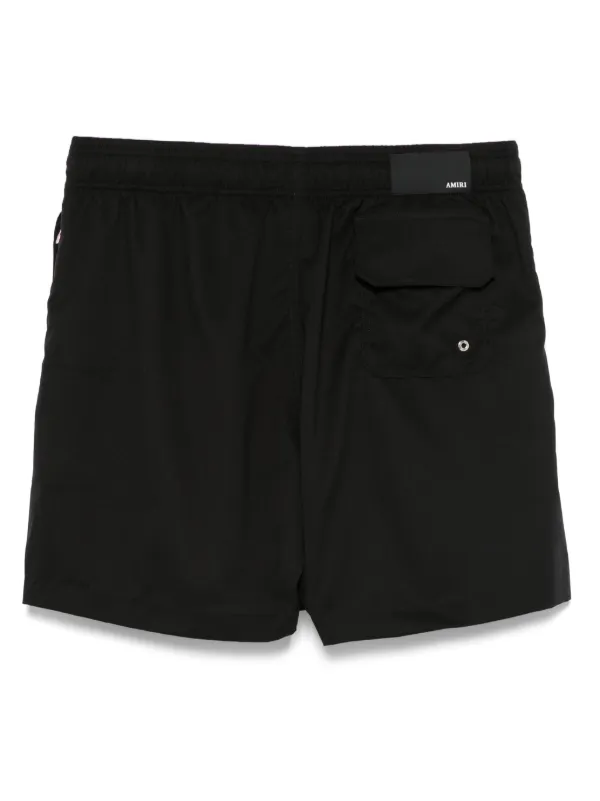 AMIRI embroidered-logo Swim Shorts | Black | FARFETCH