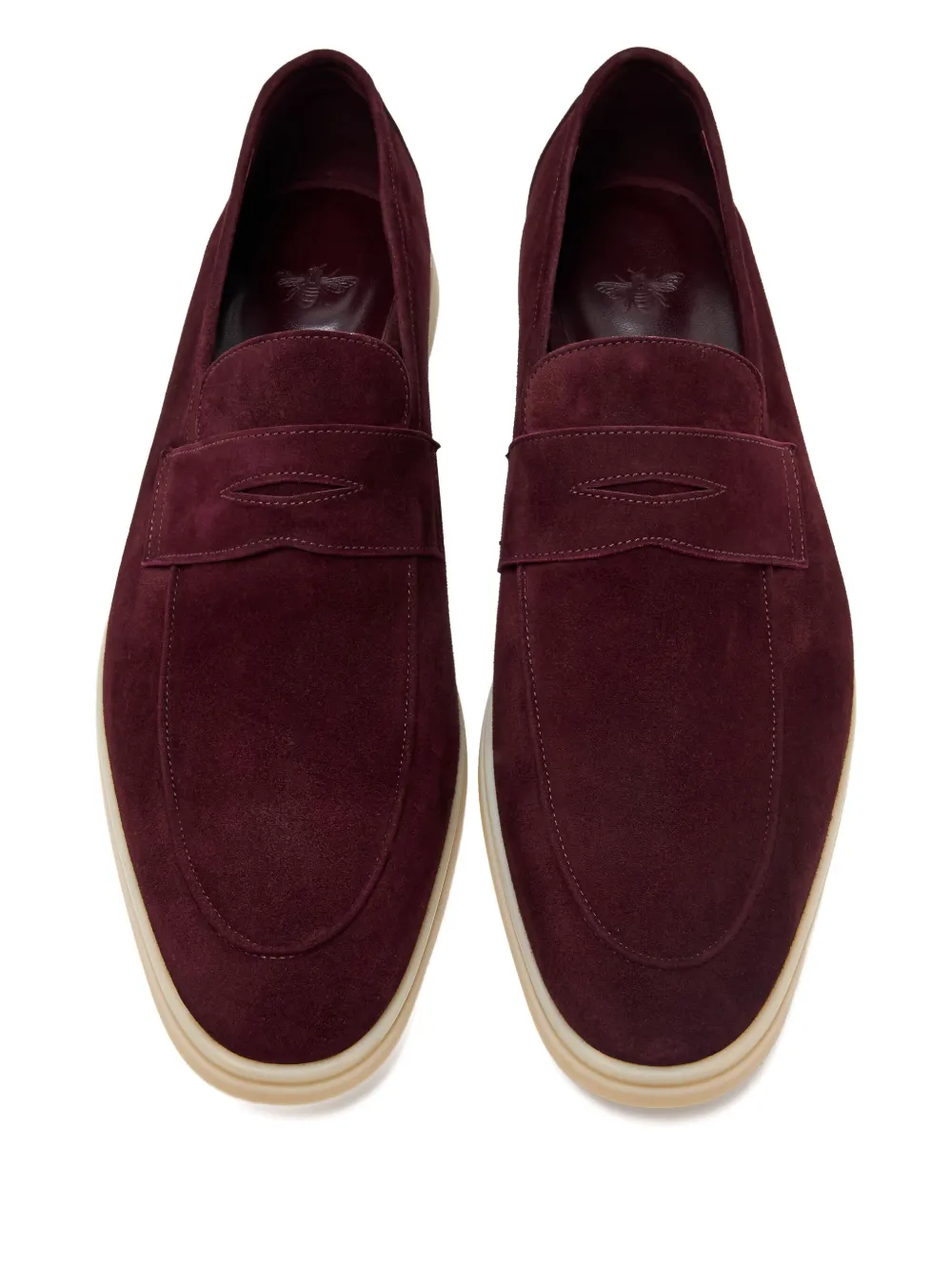 Bougeotte bee-embellished penny loafers - Rood
