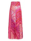 PUCCI floral-patchwork maxi skirt - Pink