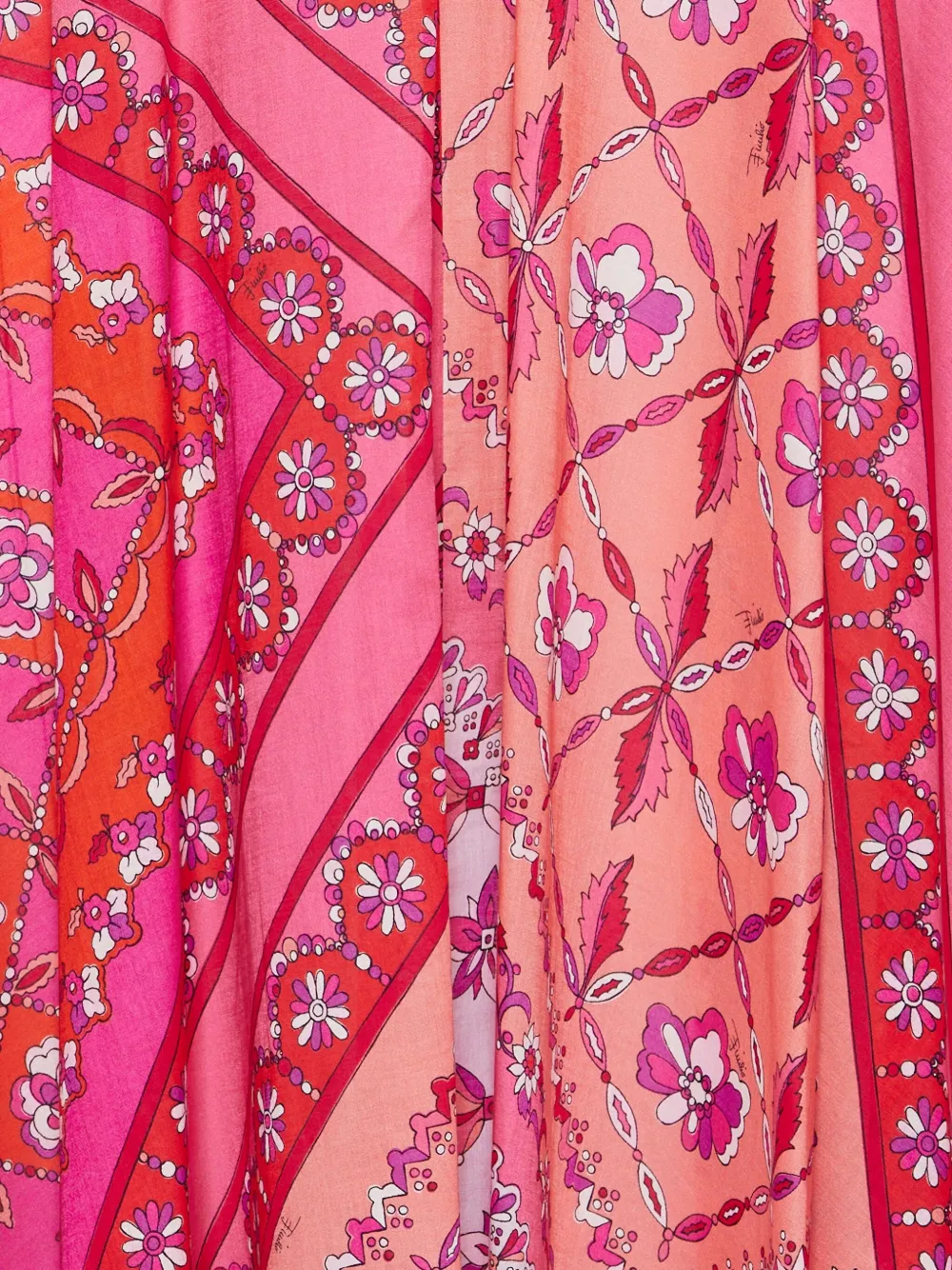 PUCCI Maxi-rok met patchwork Roze