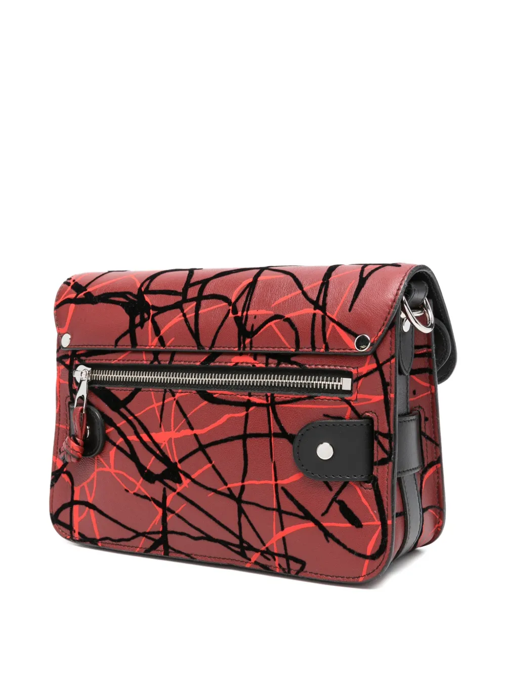 Proenza Schouler Scribble-print Clasp Shoulder Bag In Red