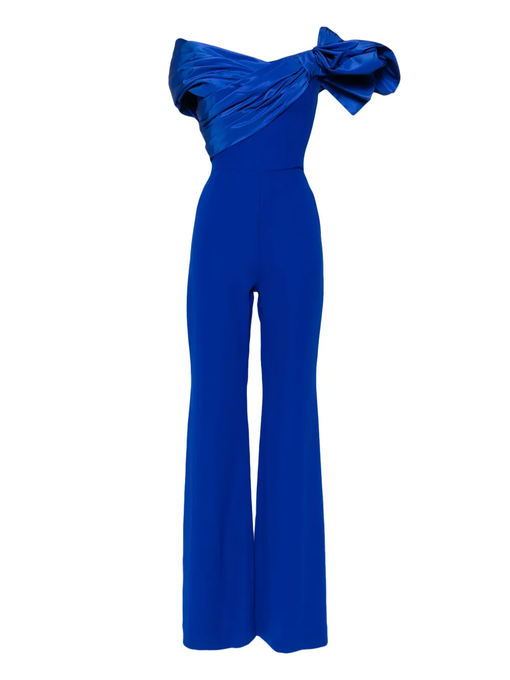 Saiid Kobeisy draped bow jumpsuit Blauw