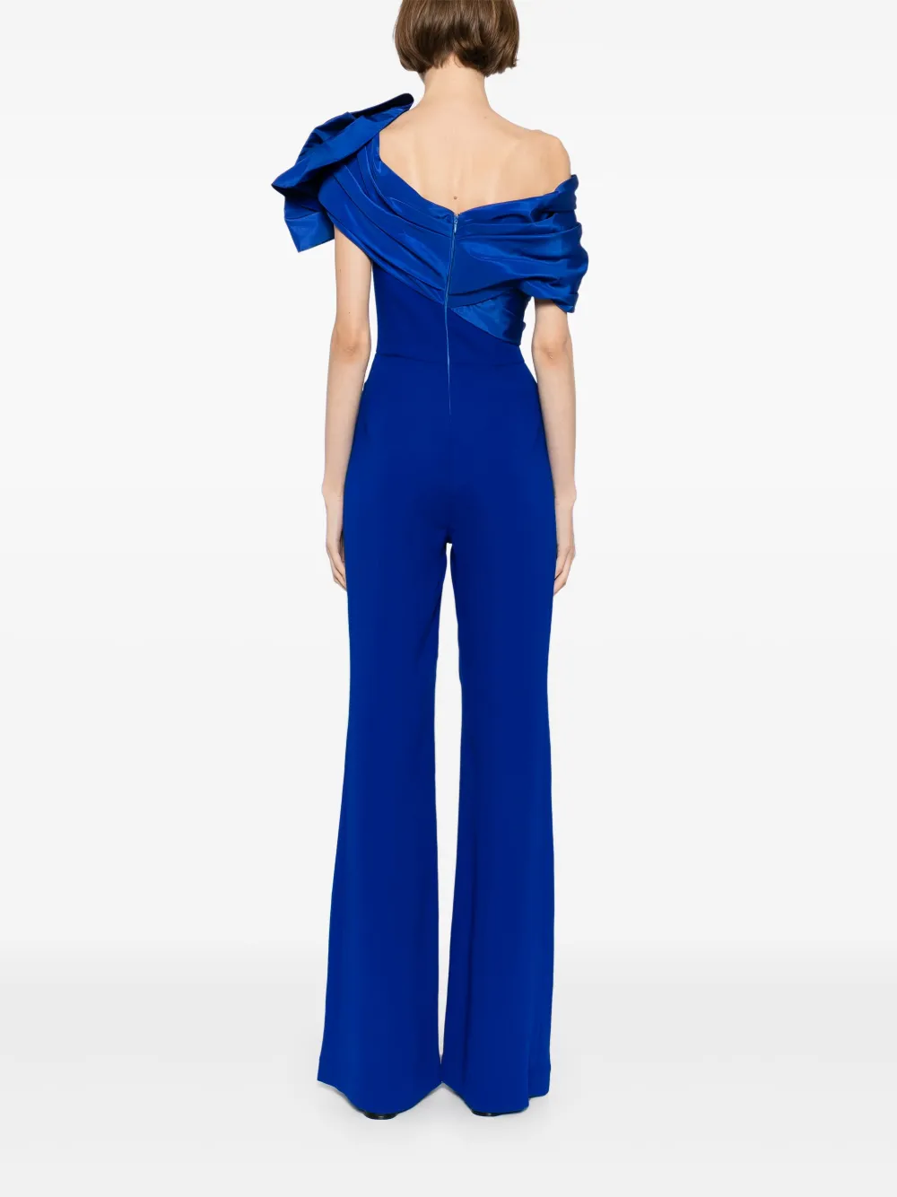 Saiid Kobeisy draped bow jumpsuit Blauw