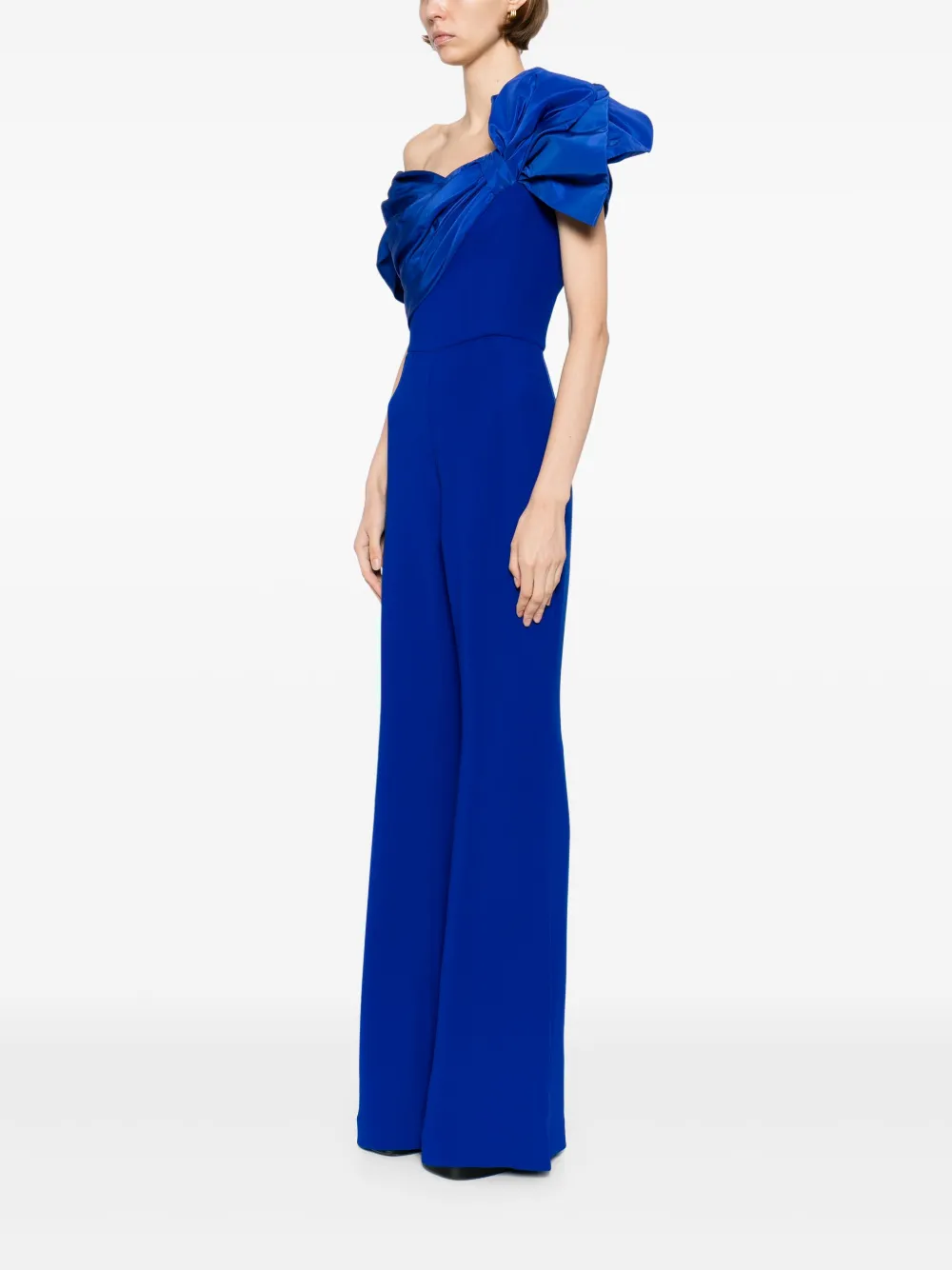 Saiid Kobeisy draped bow jumpsuit Blauw