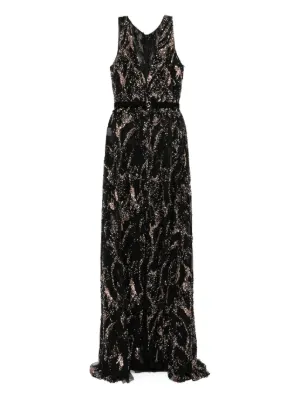 sachin and babi light blue dress Zimmermann Metallic Embroidered Silk Maxi Dress In Black - 60% Off