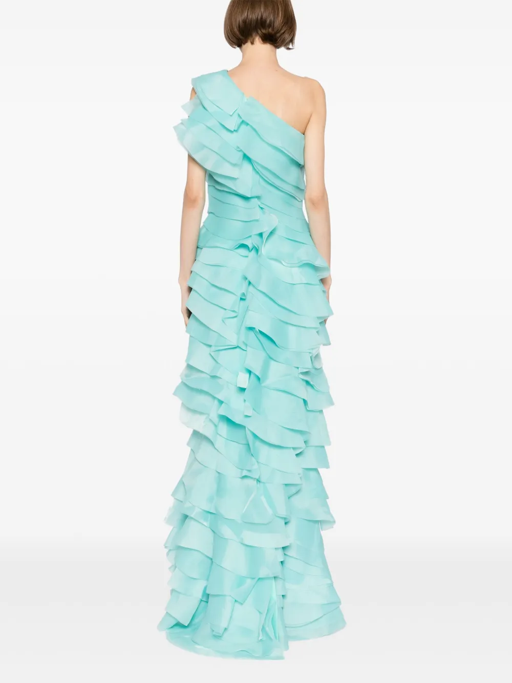 Saiid Kobeisy Gelaagde organza jurk Blauw