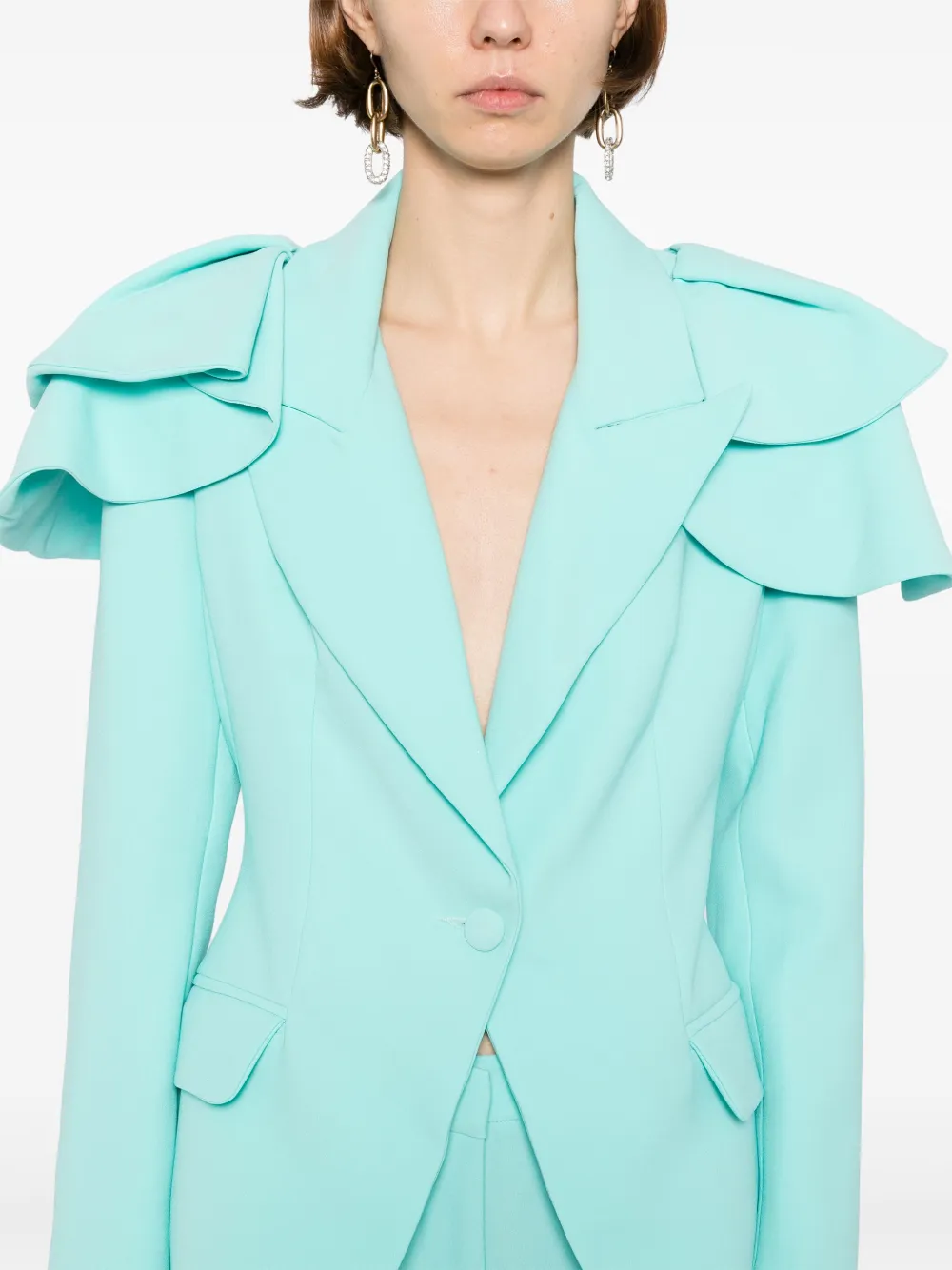 Saiid Kobeisy Colbert met ruches Blauw