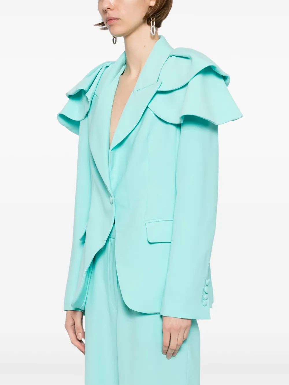 Saiid Kobeisy Colbert met ruches Blauw