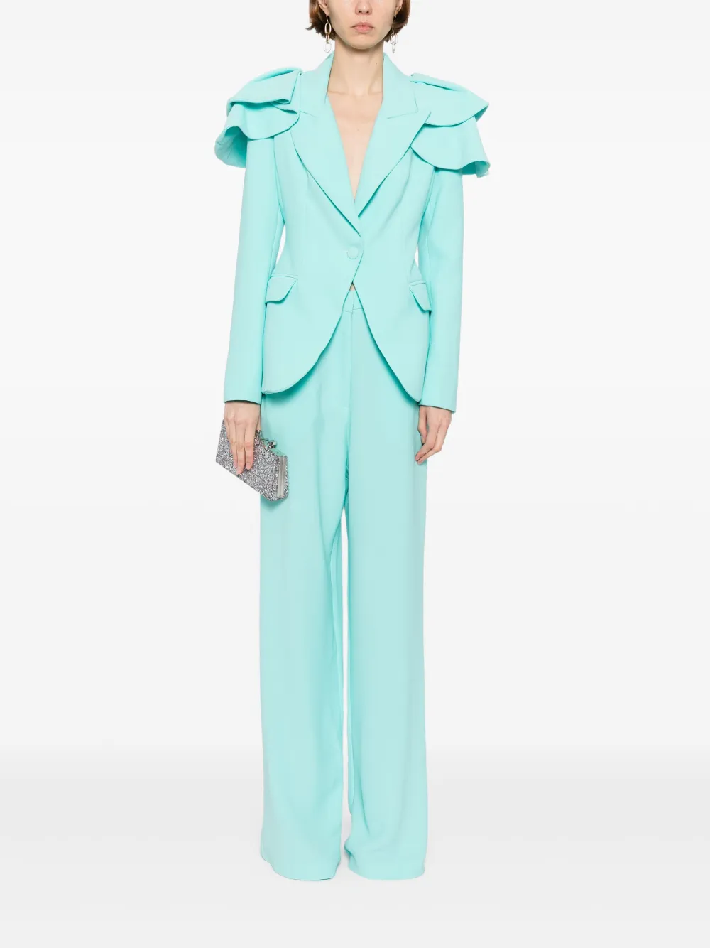 Saiid Kobeisy Colbert met ruches Blauw