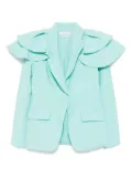 Saiid Kobeisy ruffled tailored blazer - Blue