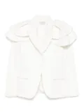 Saiid Kobeisy Ruffled tailored blazer - White