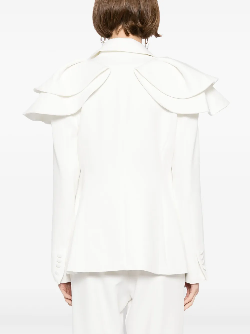 Saiid Kobeisy Ruffled Tailored Blazer