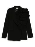 Saiid Kobeisy floral tailored blazer - Black