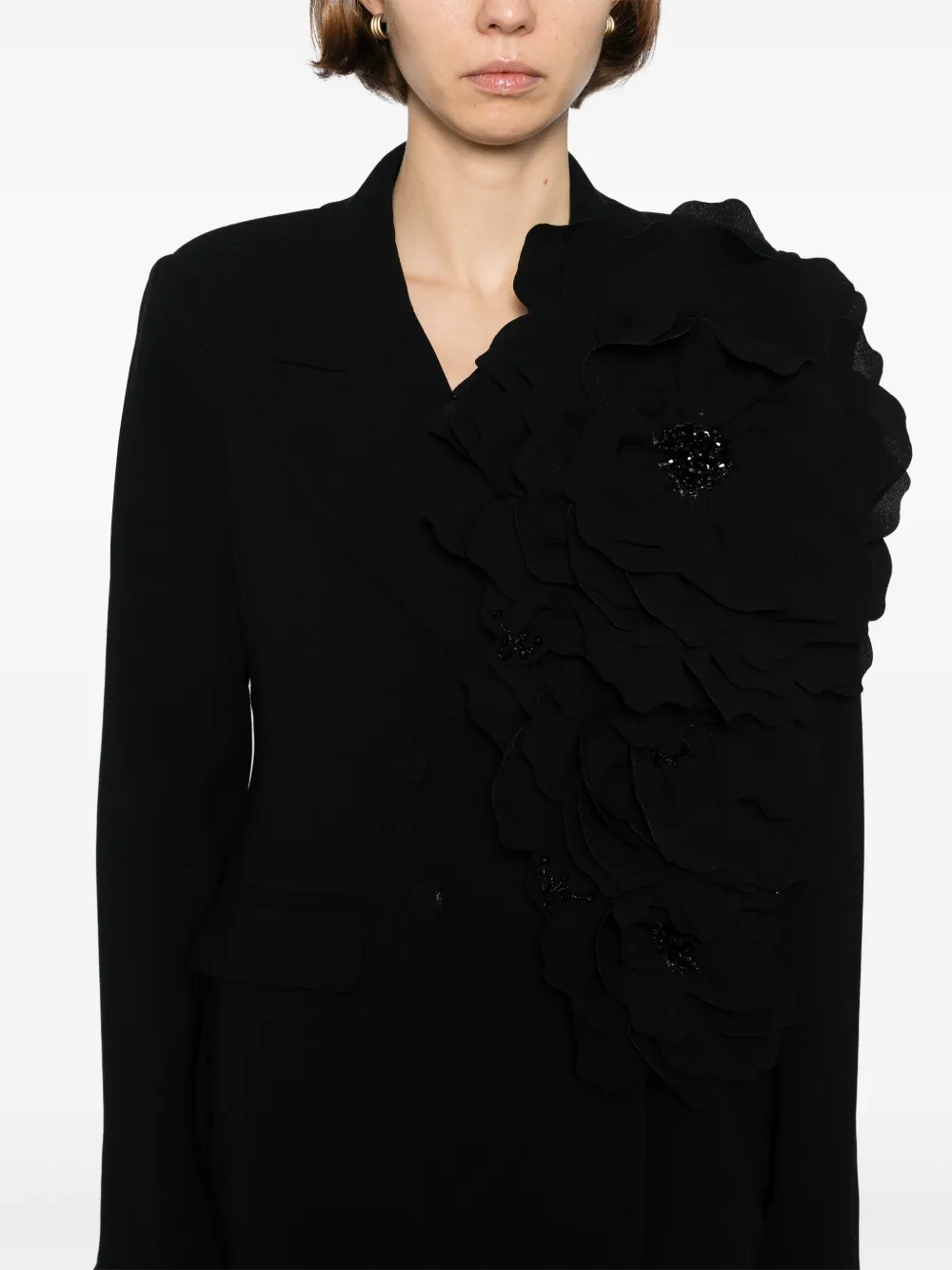Saiid Kobeisy Colbert met bloemenprint Zwart
