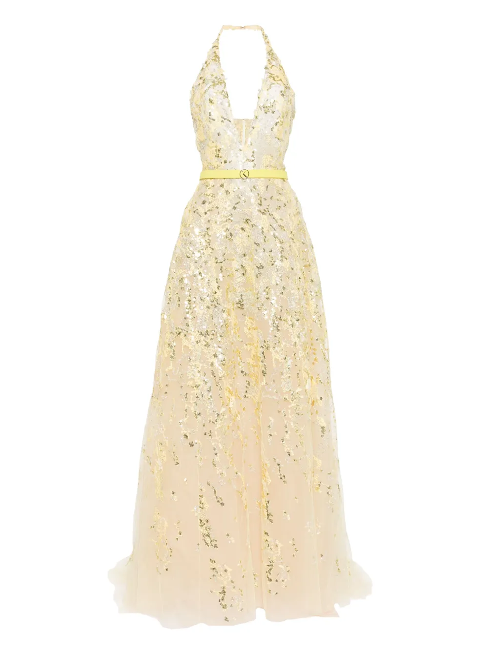 Saiid Kobeisy embroidered maxi dress Goud