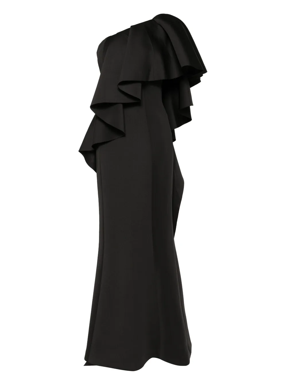 Saiid Kobeisy ruffled dress Zwart