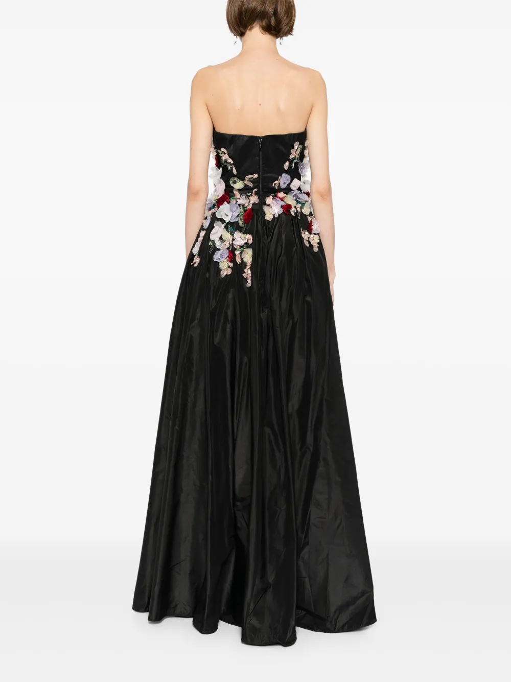 Saiid Kobeisy embroidered maxi dress Zwart