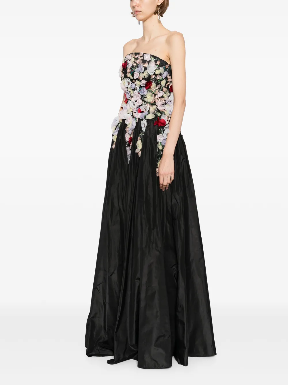 Saiid Kobeisy embroidered maxi dress Zwart