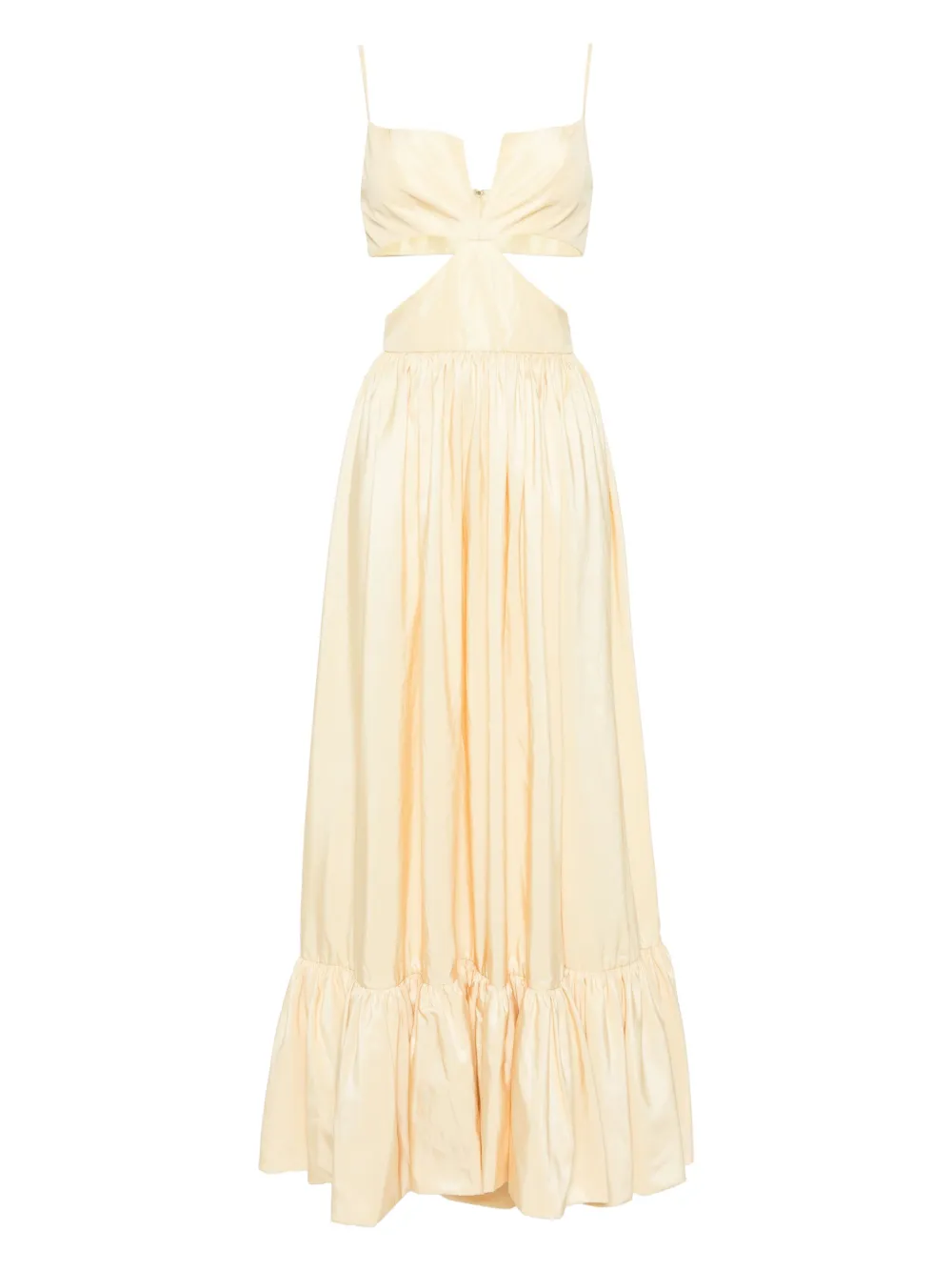 Saiid Kobeisy Taffeta midi dress Geel