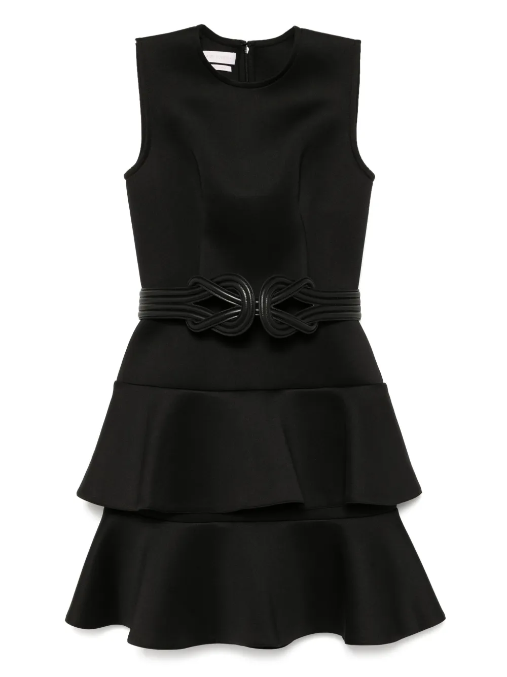 Saiid Kobeisy midi ruffled dress Zwart