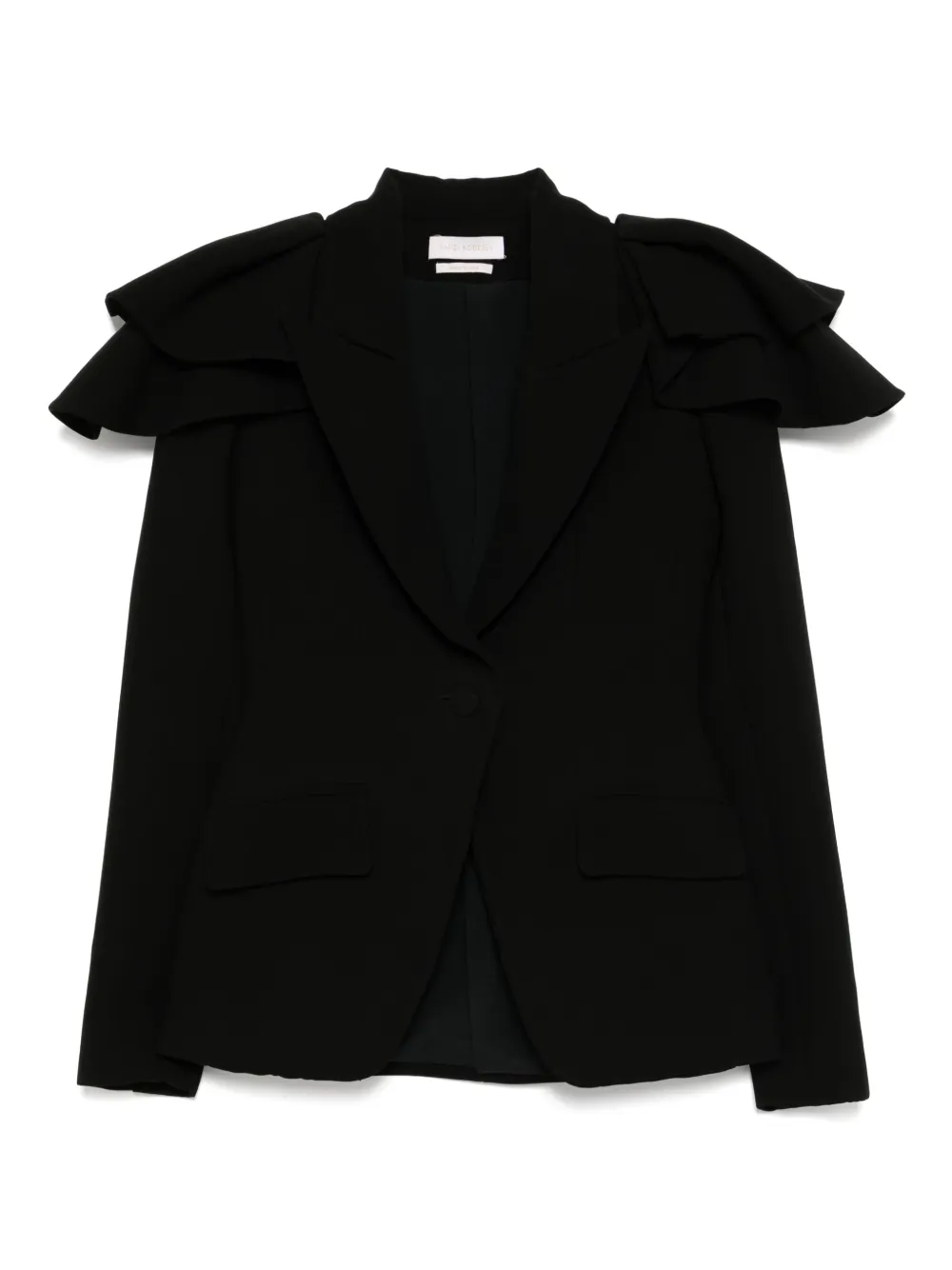 Saiid Kobeisy Blazer met ruches Zwart