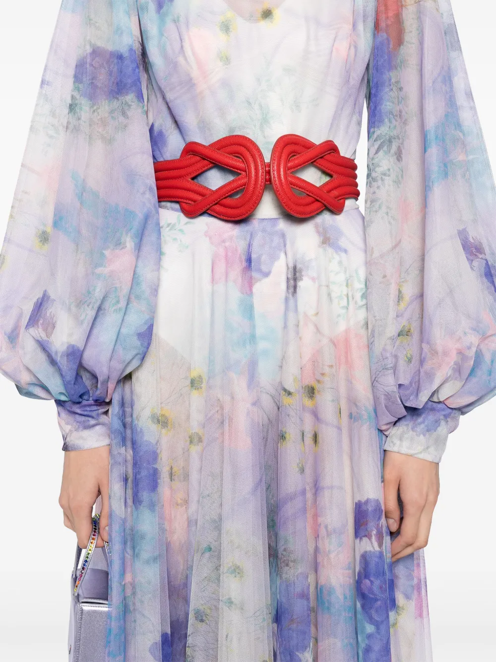 Saiid Kobeisy floral printed long dress Paars