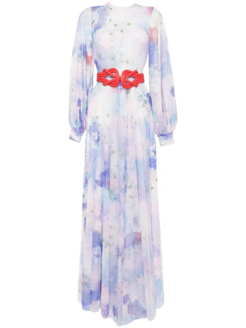 Saiid Kobeisy floral printed long dress