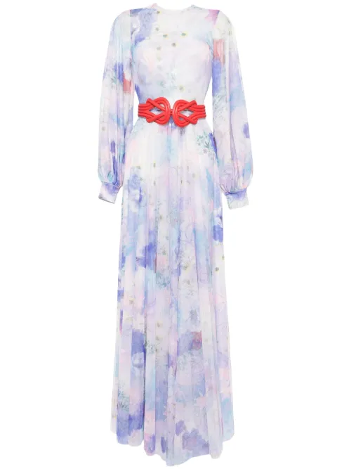 Robe longue à fleurs - Saiid Kobeisy - Modalova