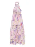 Saiid Kobeisy layered details dress - Pink