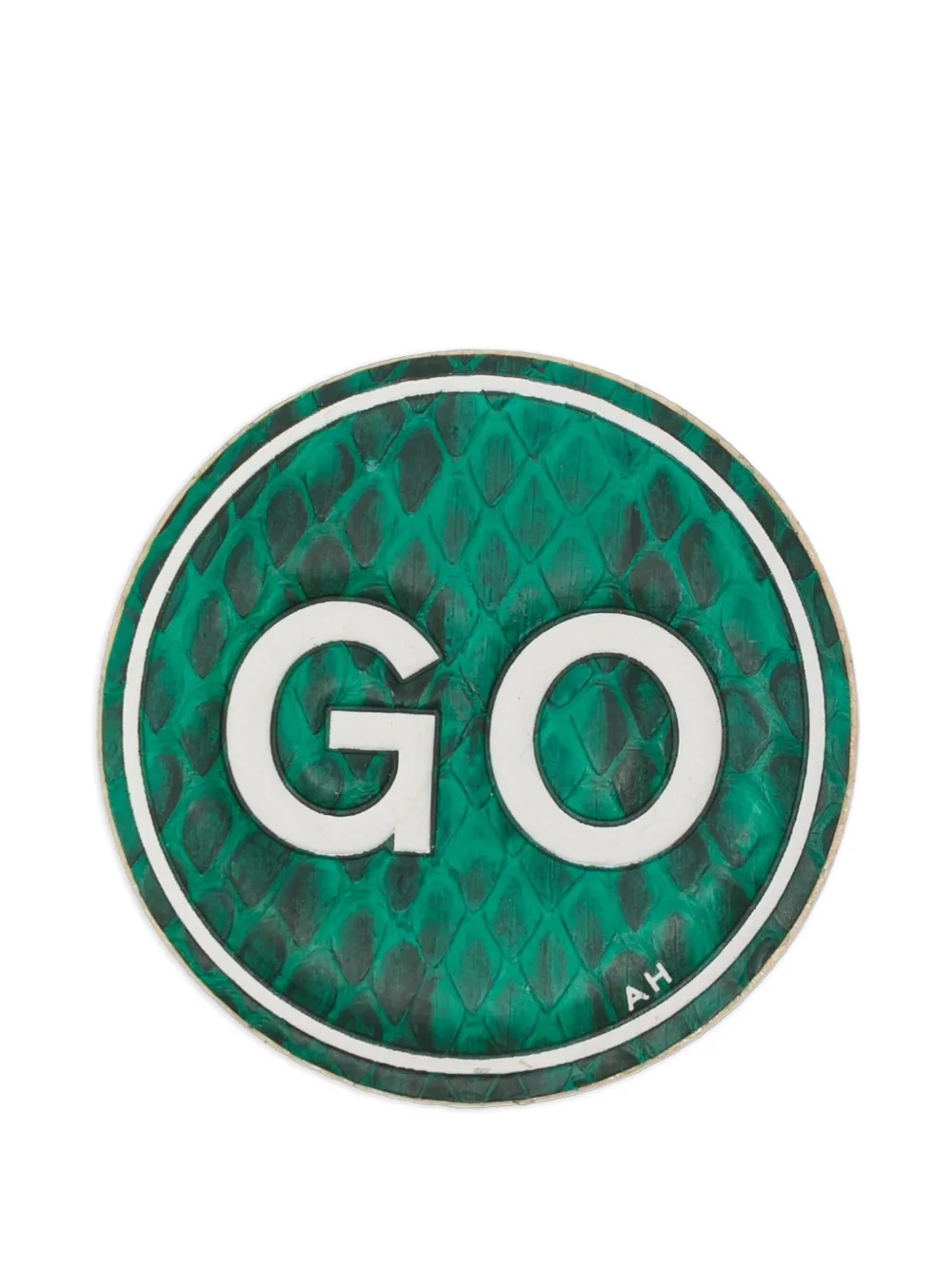 Anya Hindmarch GO leather bag sticker - グリーン Anya Hindmarch GO leather bag sticker - グリーン