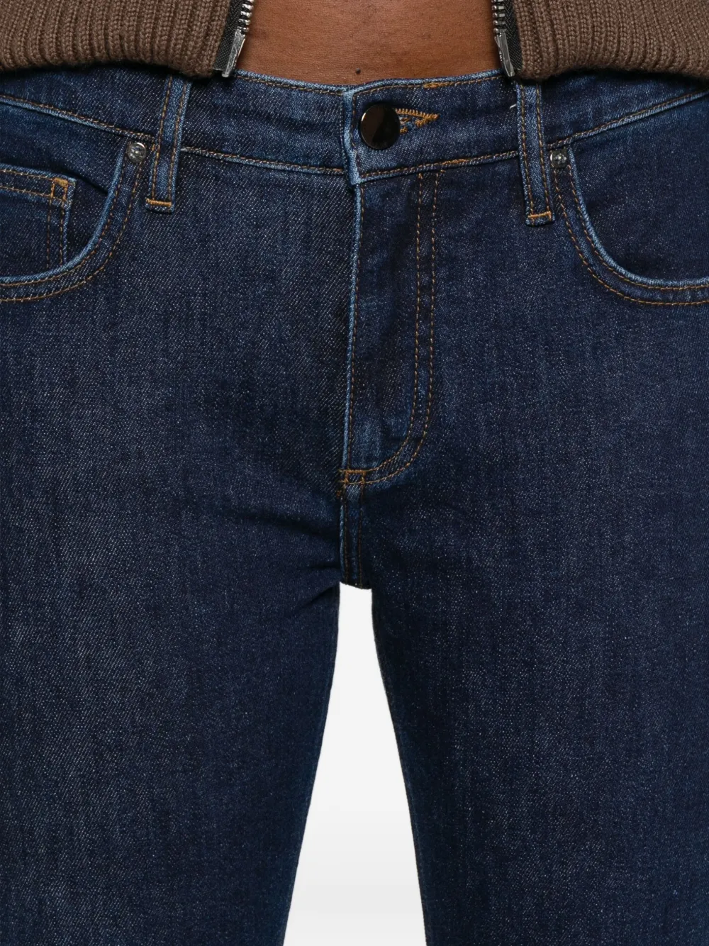 Victoria Beckham Jeans met logopatch Blauw