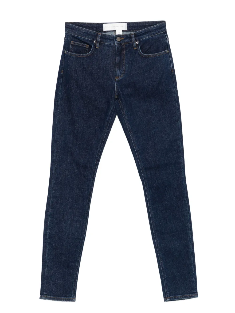 Victoria Beckham logo-patch jeans - Blu