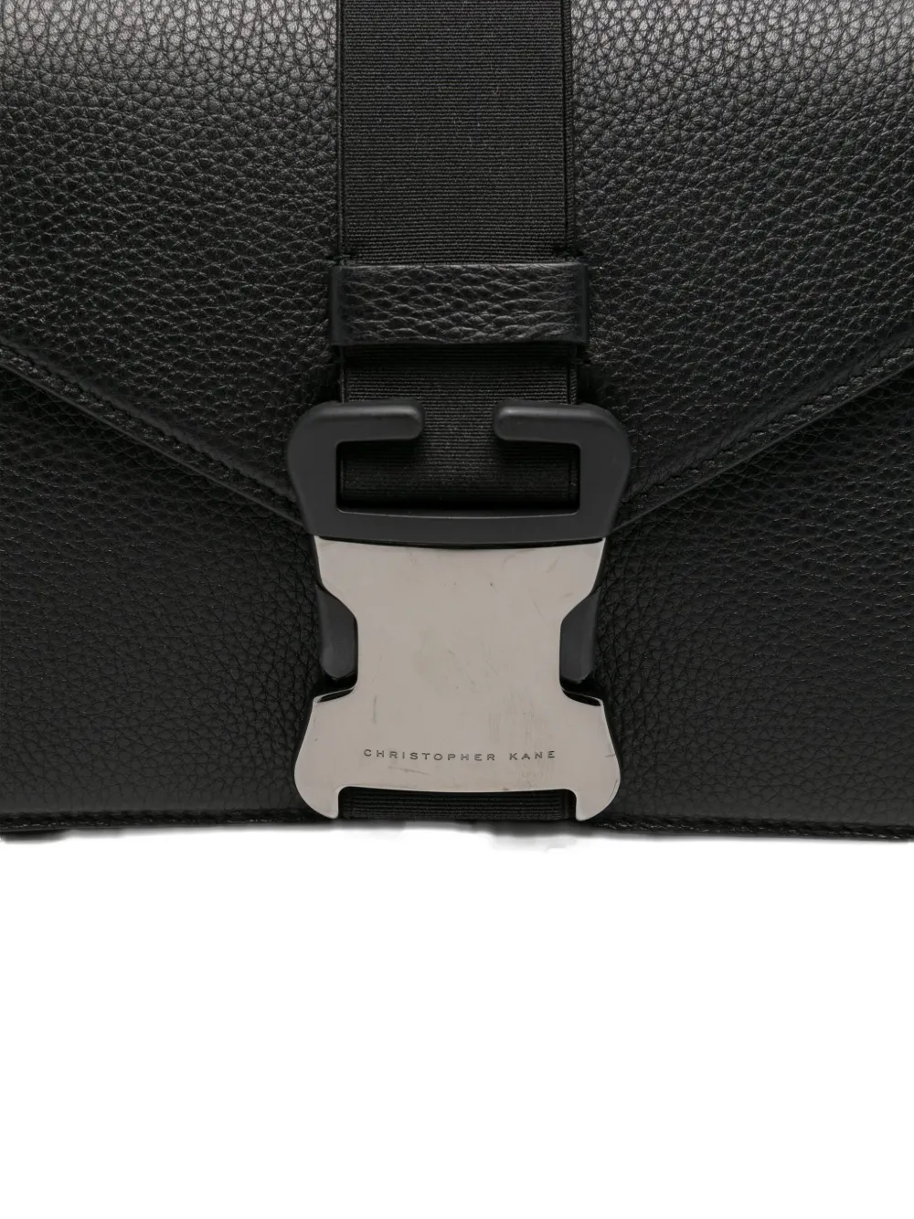 Christopher Kane Buckle-fastening Chain Shoulder Bag In Black
