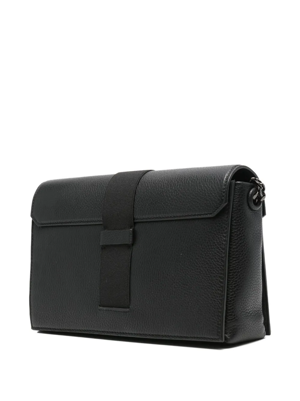 Christopher Kane Buckle-fastening Chain Shoulder Bag In Black