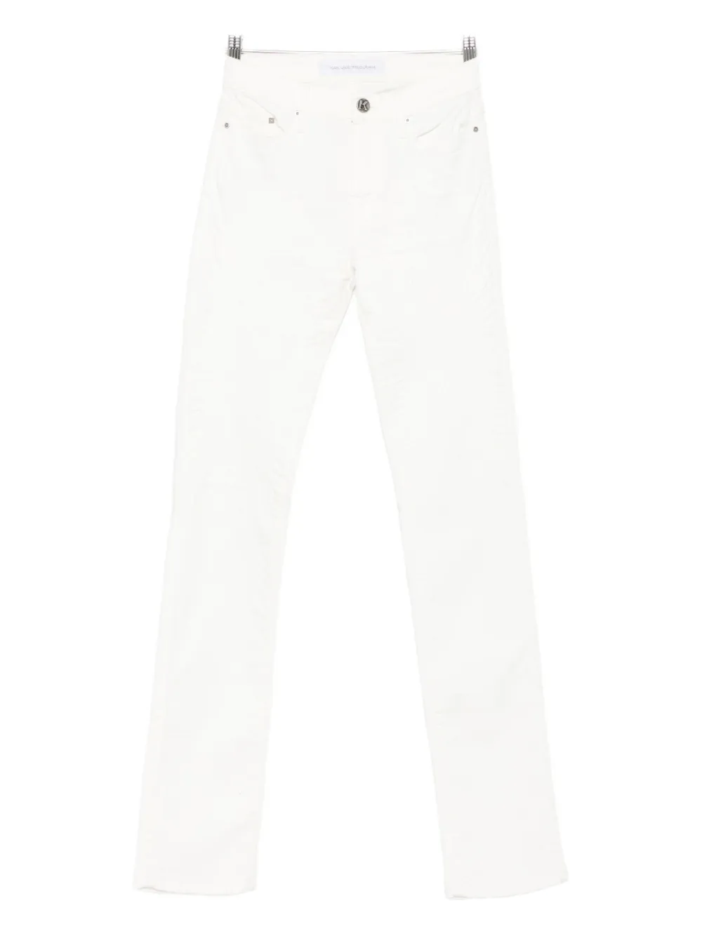 Karl Lagerfeld buttoned straight-leg jeans - Bianco