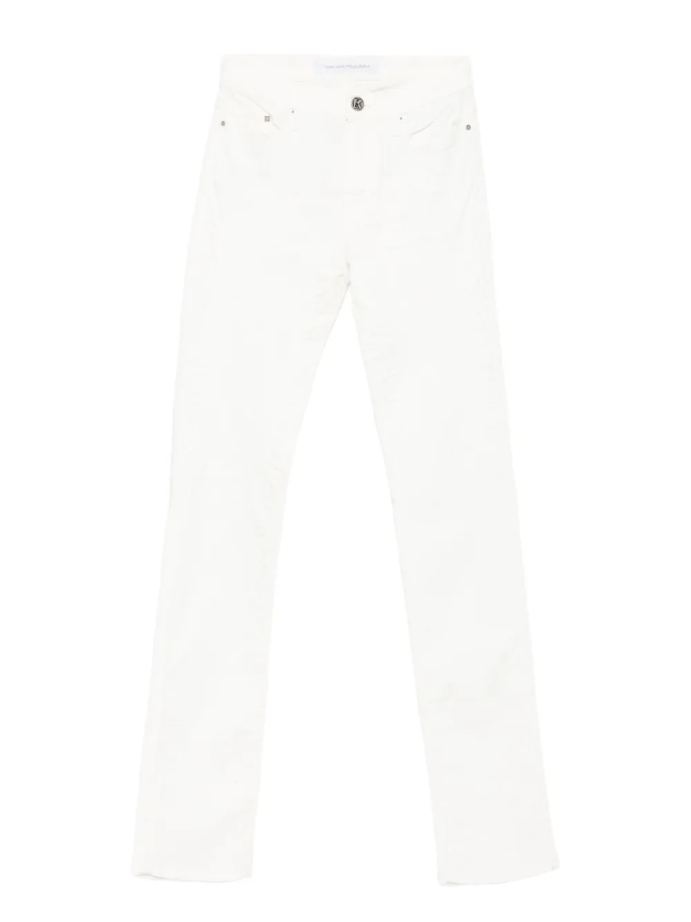 Karl Lagerfeld buttoned straight-leg jeans | White | Image 1