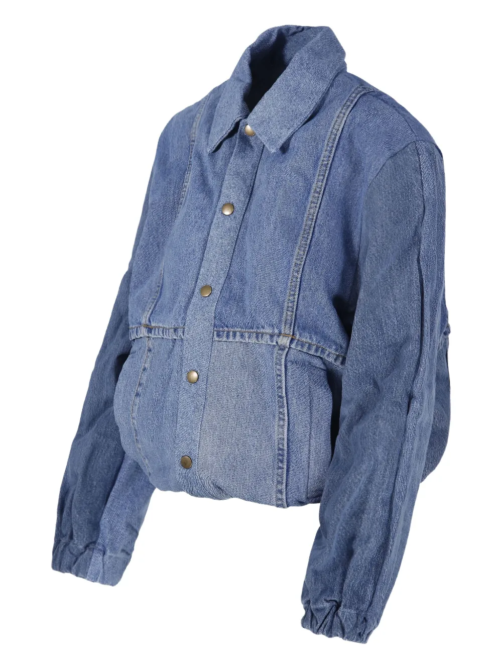  E.l.v Denim Panelled Denim Jacket - Blue 