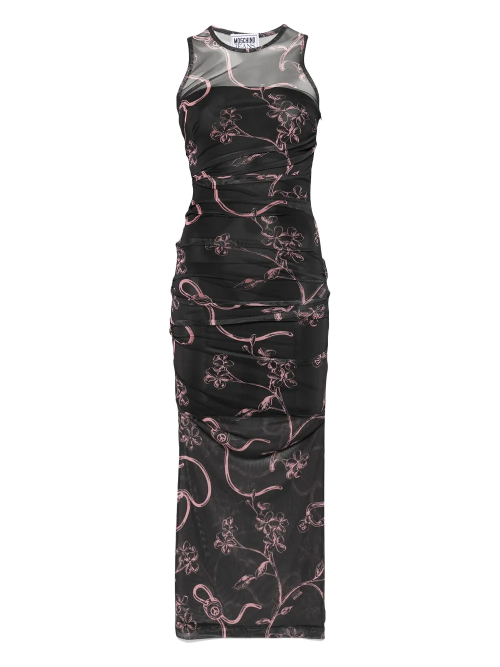 floral-print midi dress