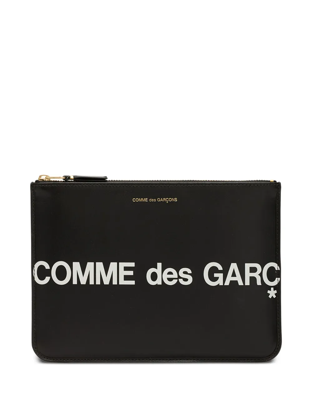 Comme Des Garçons Wallet logo-print zip-up wallet Zwart