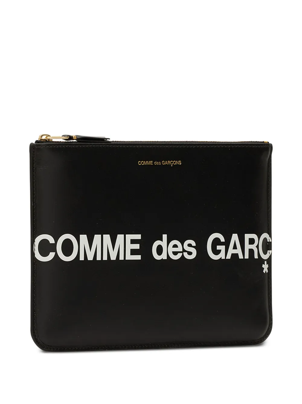 Comme Des Garçons Wallet logo-print zip-up wallet Zwart