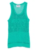MOSCHINO JEANS open-knit tank top - Green