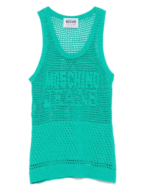 MOSCHINO JEANS open-knit tank top