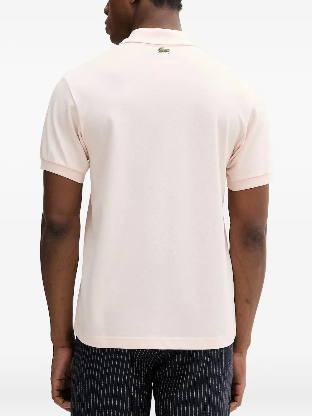 Lacoste logo-print polo shirt Roze