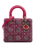 Christian Dior Pre-Owned 2012 Medium Tweed Macrocannage Lady Dior satchel - Pink