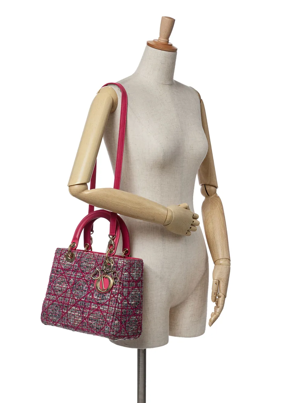 Christian Dior Pre-Owned 2012 Medium Tweed Macrocannage Lady Dior satchel | Pre-Owned | Image 2