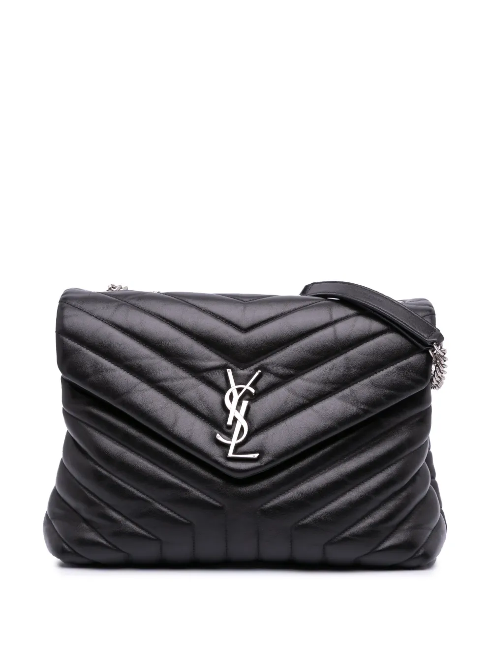 Pre-owned Saint Laurent 2017 Medium Matelasse Leather Loulou Shoulder Bag