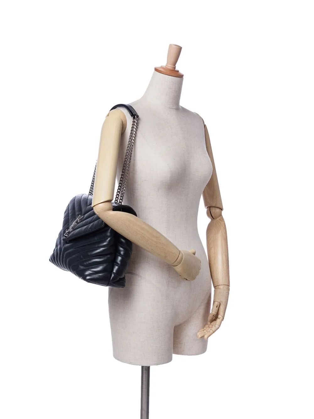Pre-owned Saint Laurent 2017 Medium Matelasse Leather Loulou Shoulder Bag