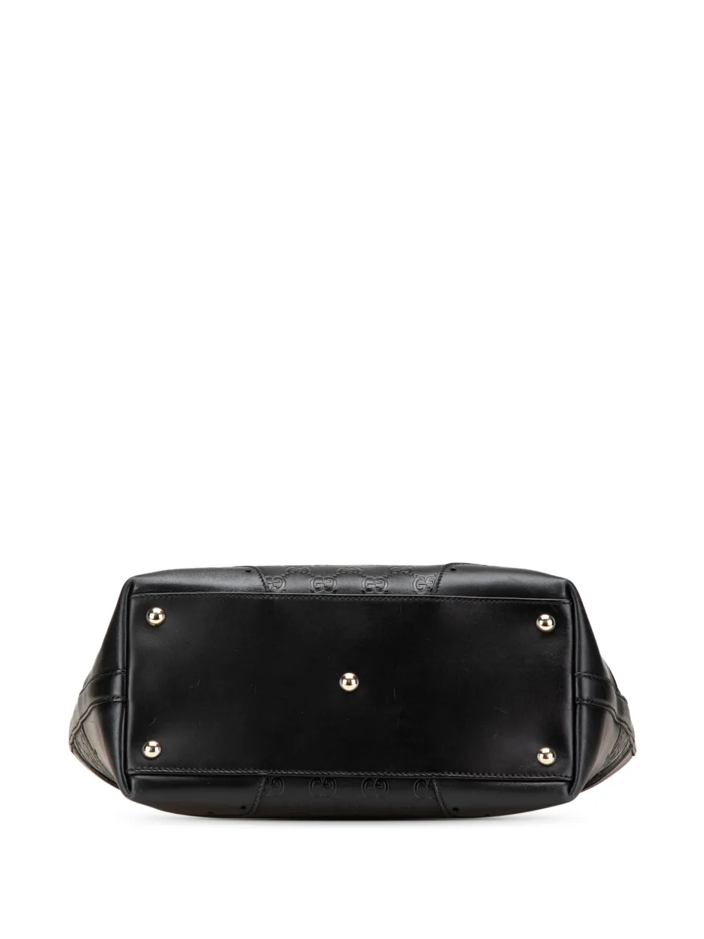 Pre-owned Gucci 2000-2015 Small Ssima Punch Tote Bag In Black