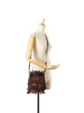 Saint Laurent Pre-Owned 2015 Small Calfskin Emmanuelle Fringe bucket bag - Red