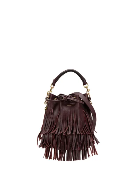 Saint Laurent Pre-Owned 2015 Small Calfskin Emmanuelle Fringe bucket bag